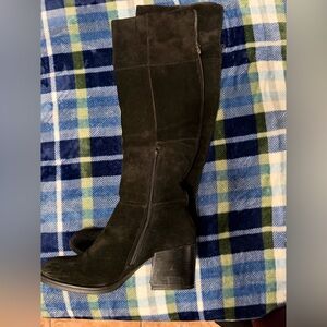 Steve Madden Black Suede Knee-High Boots